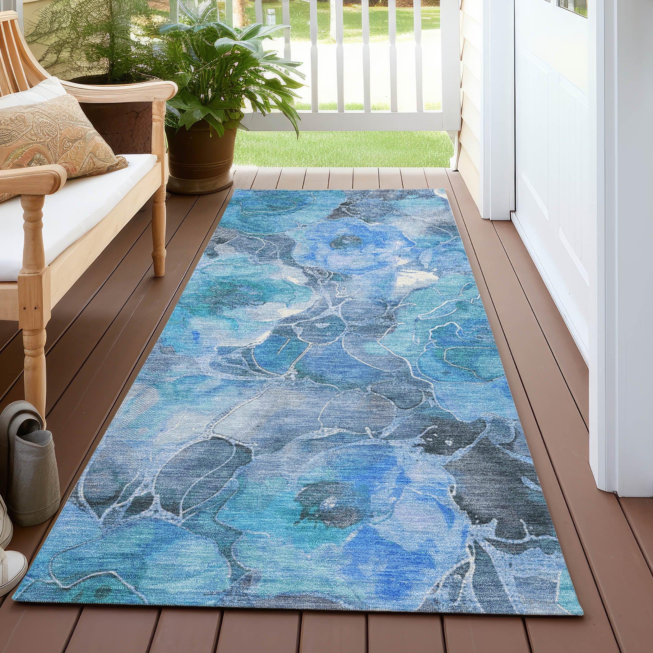 Addison Rugs Uraien Blue Washable Indoor-Outdoor Rug
