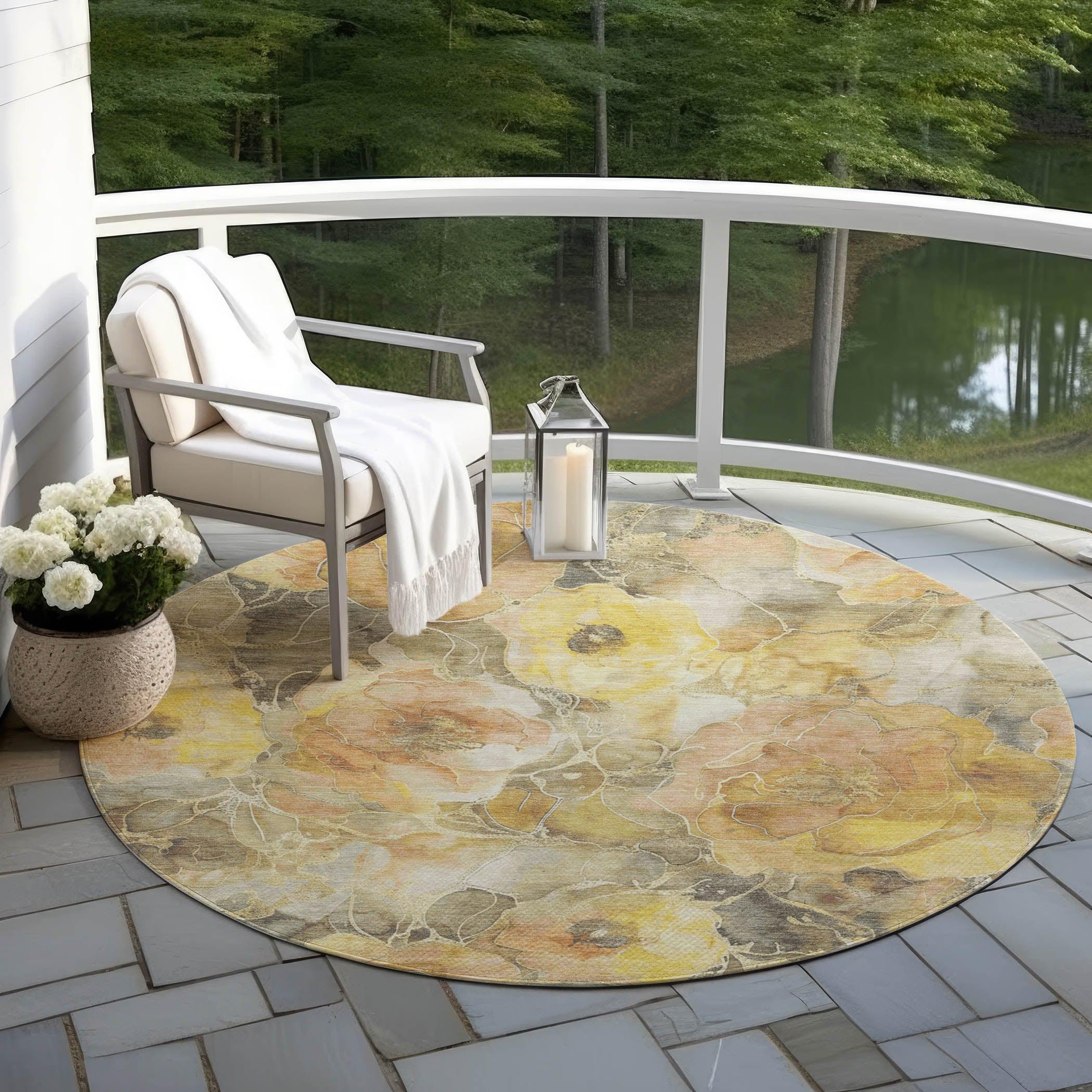 Addison Rugs Uraien Gold Washable Indoor-Outdoor Rug