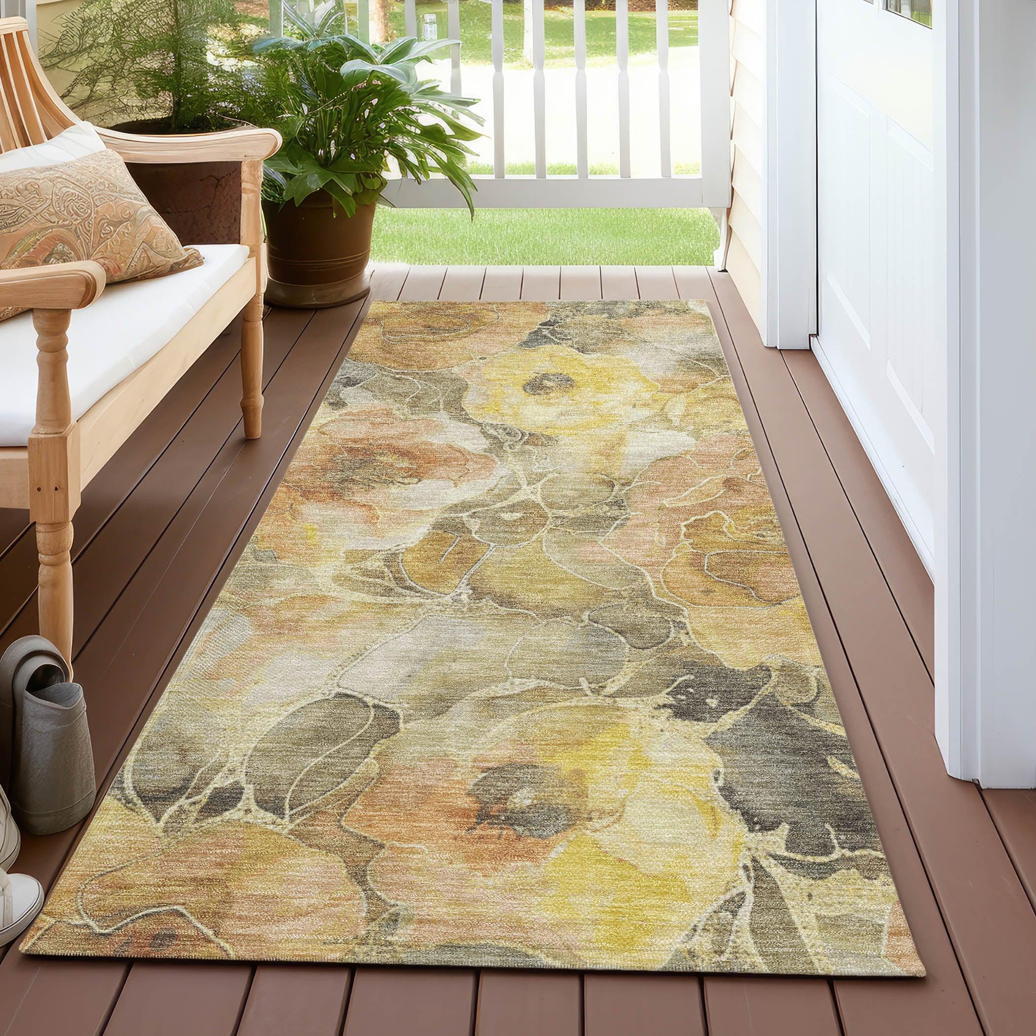 Addison Rugs Uraien Gold Washable Indoor-Outdoor Rug