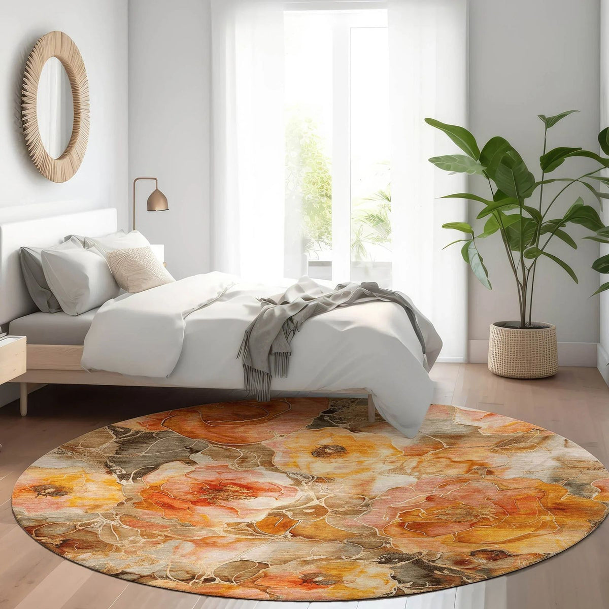 Addison Rugs Uraien Orange Washable Indoor-Outdoor Rug