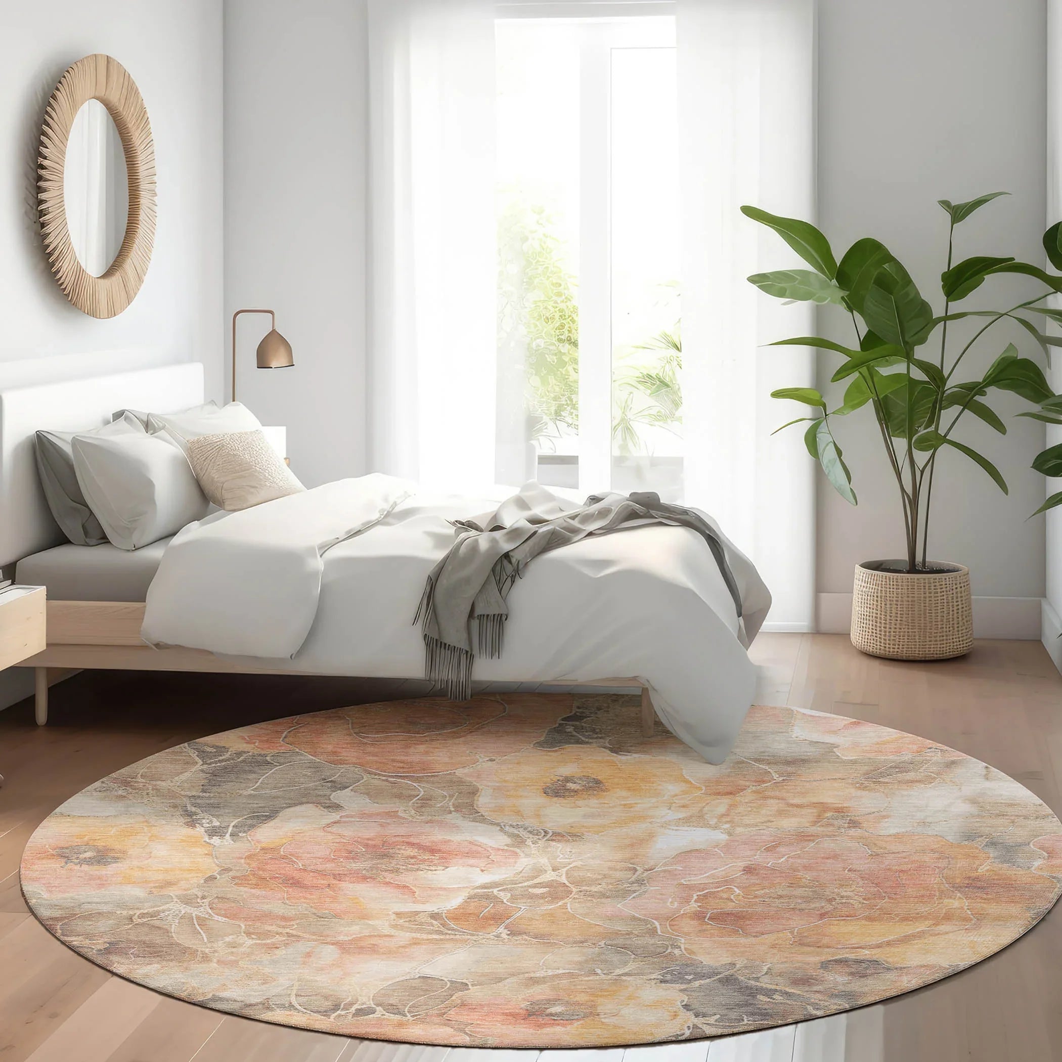 Addison Rugs Uraien Peach Washable Indoor-Outdoor Rug