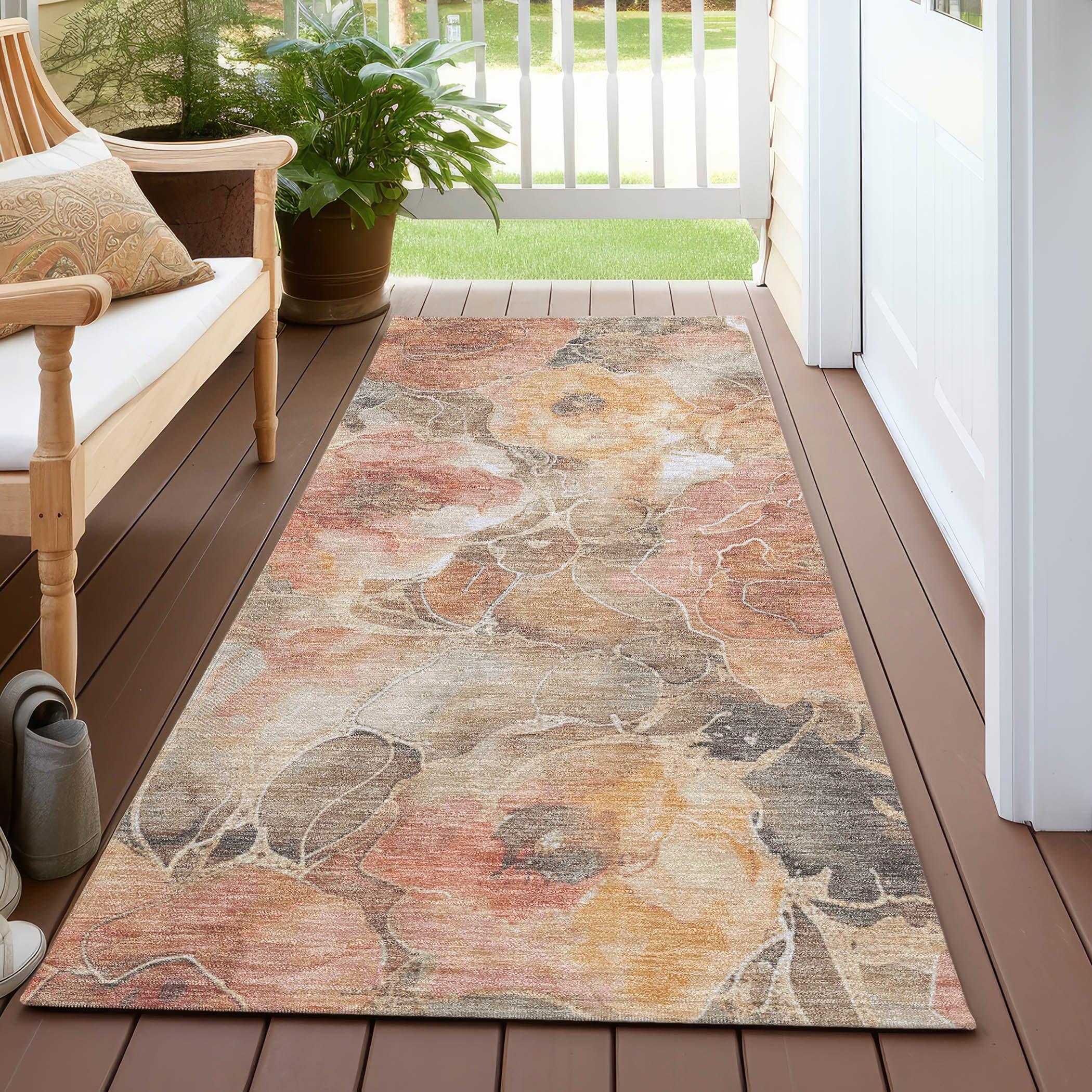 Addison Rugs Uraien Peach Washable Indoor-Outdoor Rug