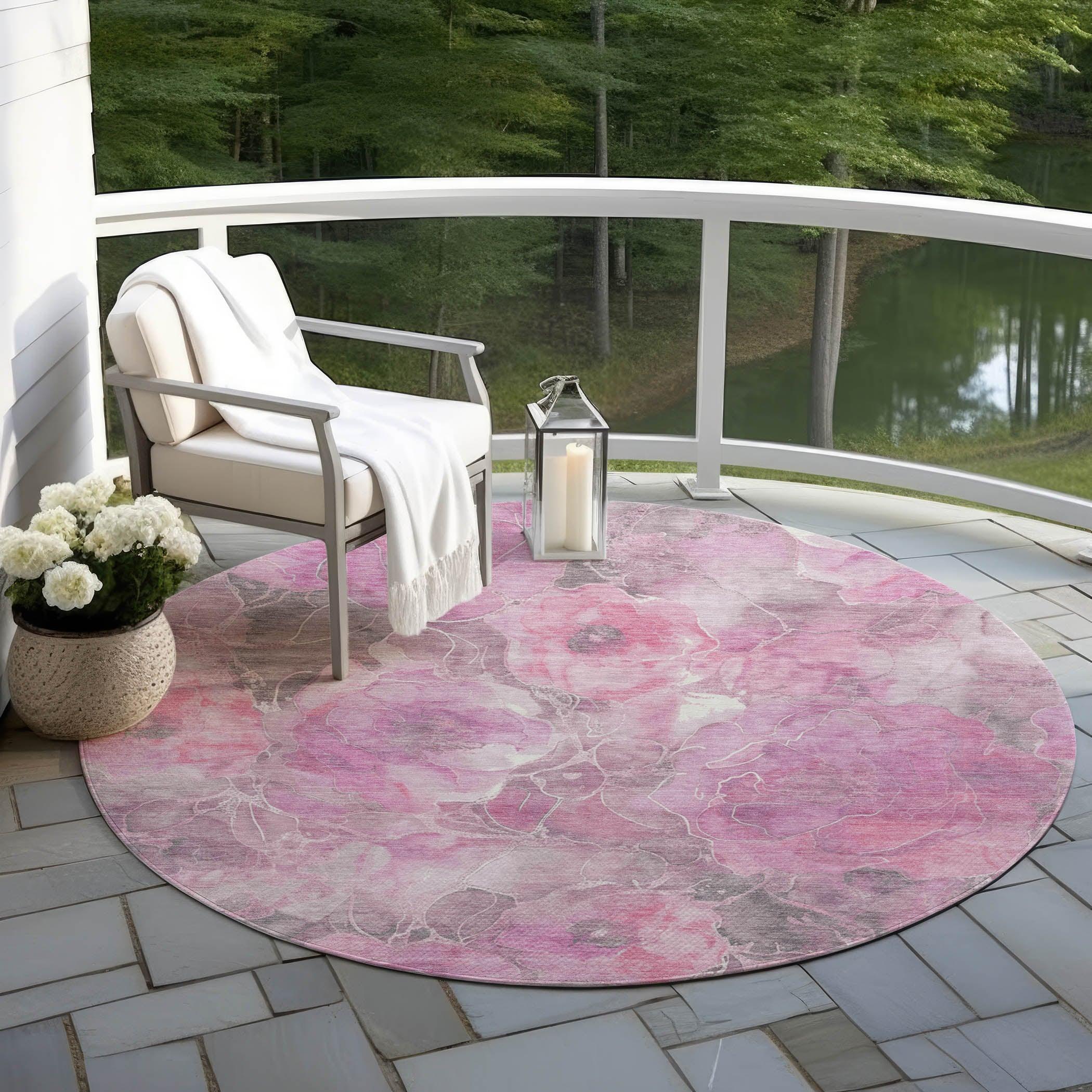Addison Rugs Uraien Pink Washable Indoor-Outdoor Rug