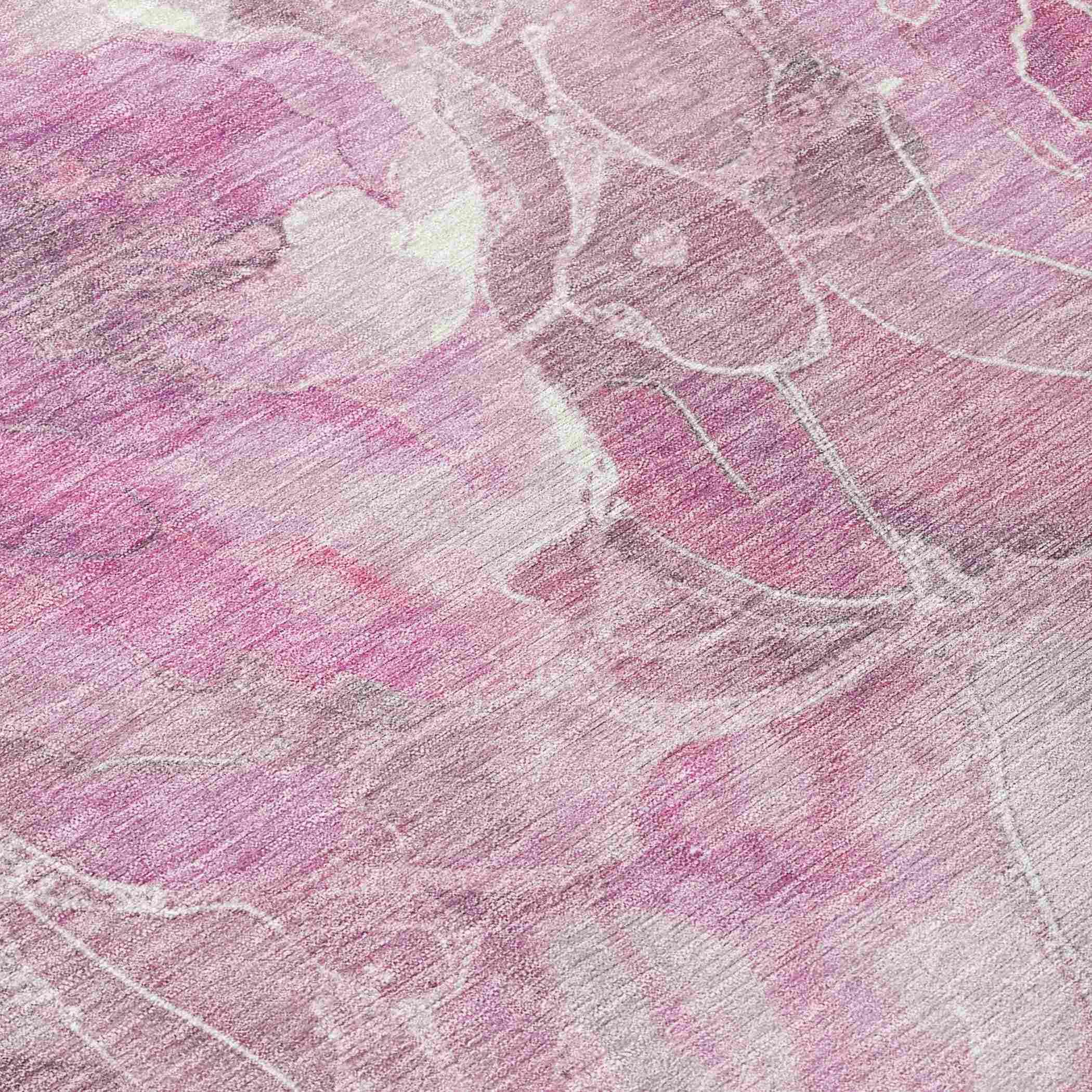 Addison Rugs Uraien Pink Washable Indoor-Outdoor Rug