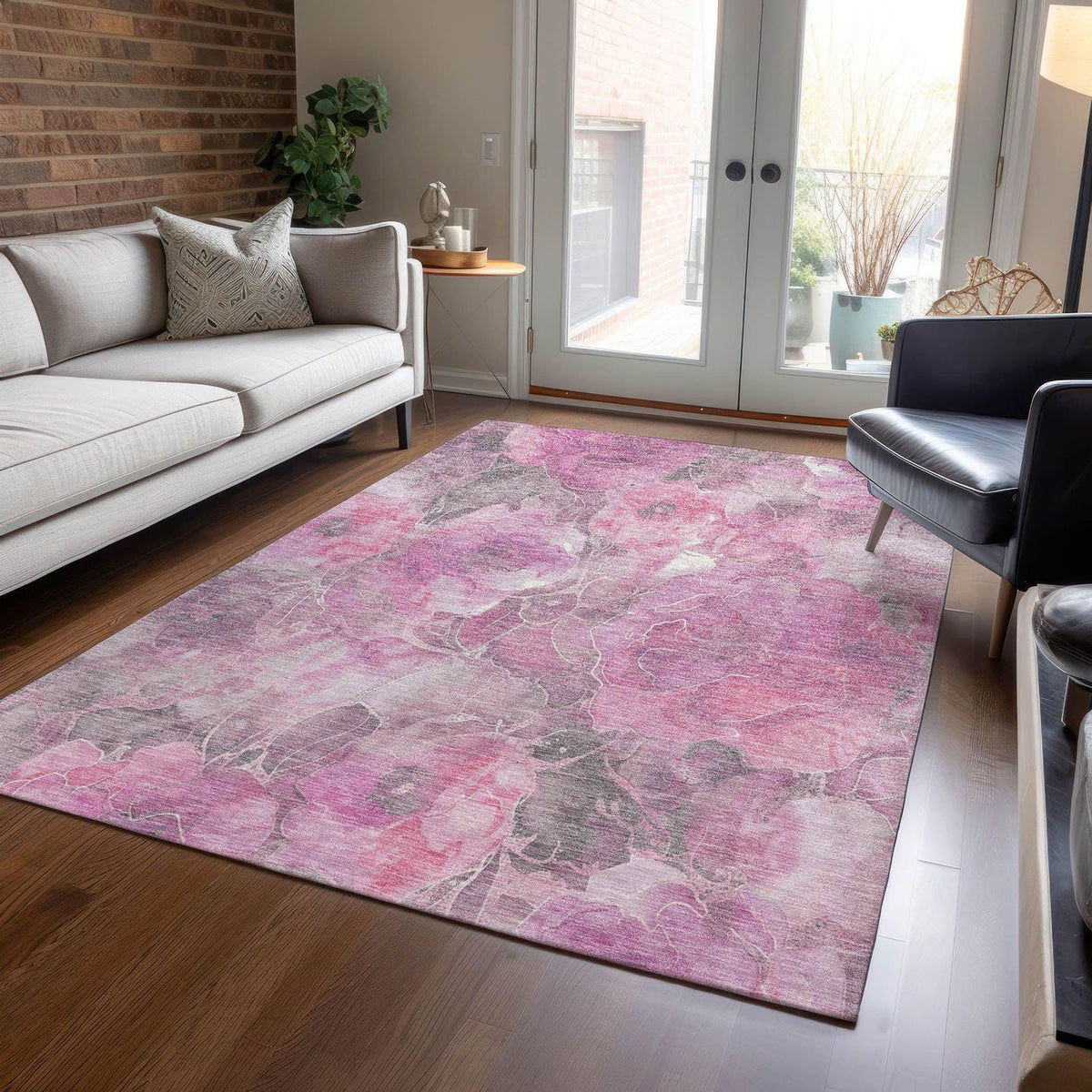 Addison Rugs Uraien Pink Washable Indoor-Outdoor Rug