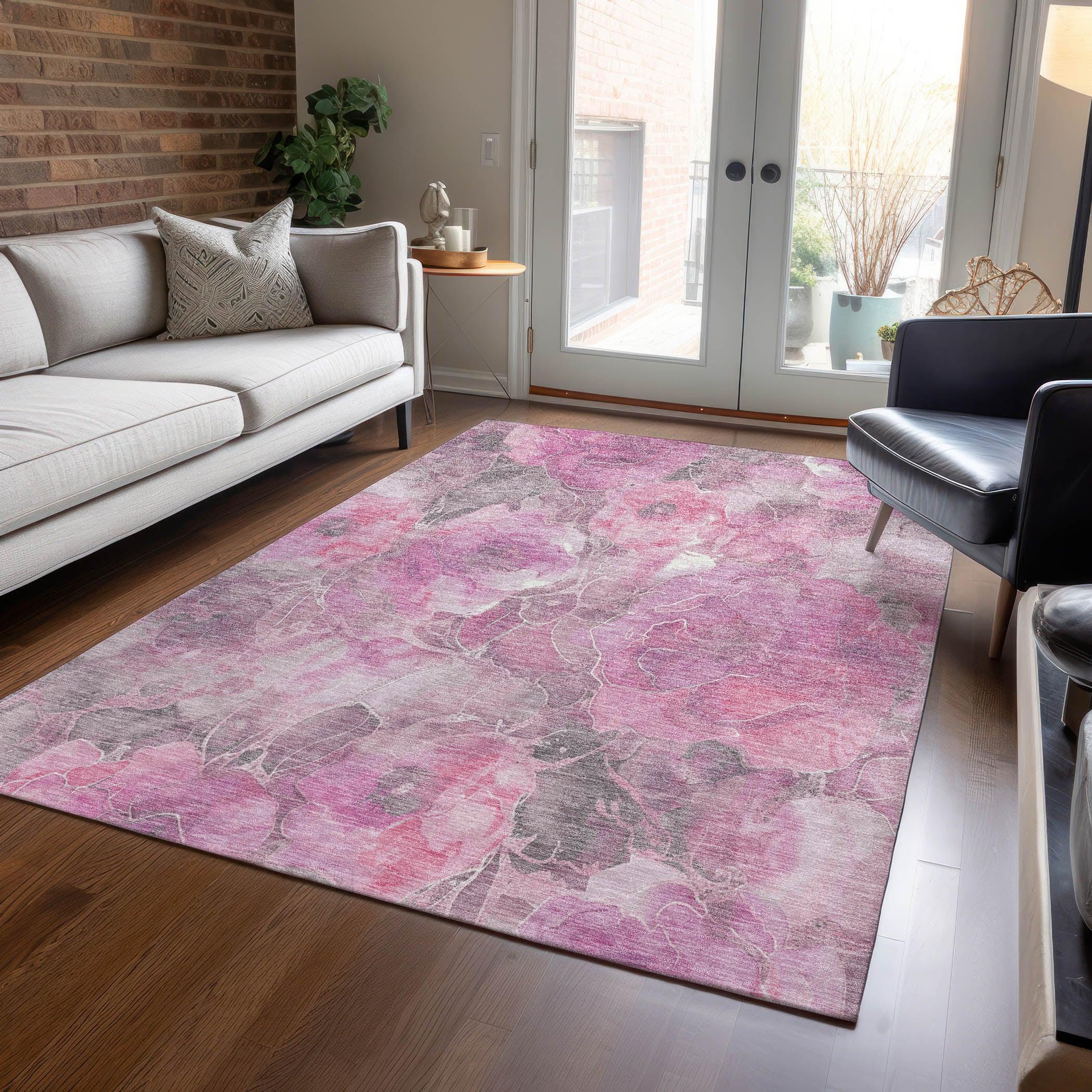 Addison Rugs Uraien Pink Washable Indoor-Outdoor Rug