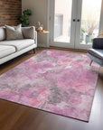 Addison Rugs Uraien Pink Washable Indoor-Outdoor Rug