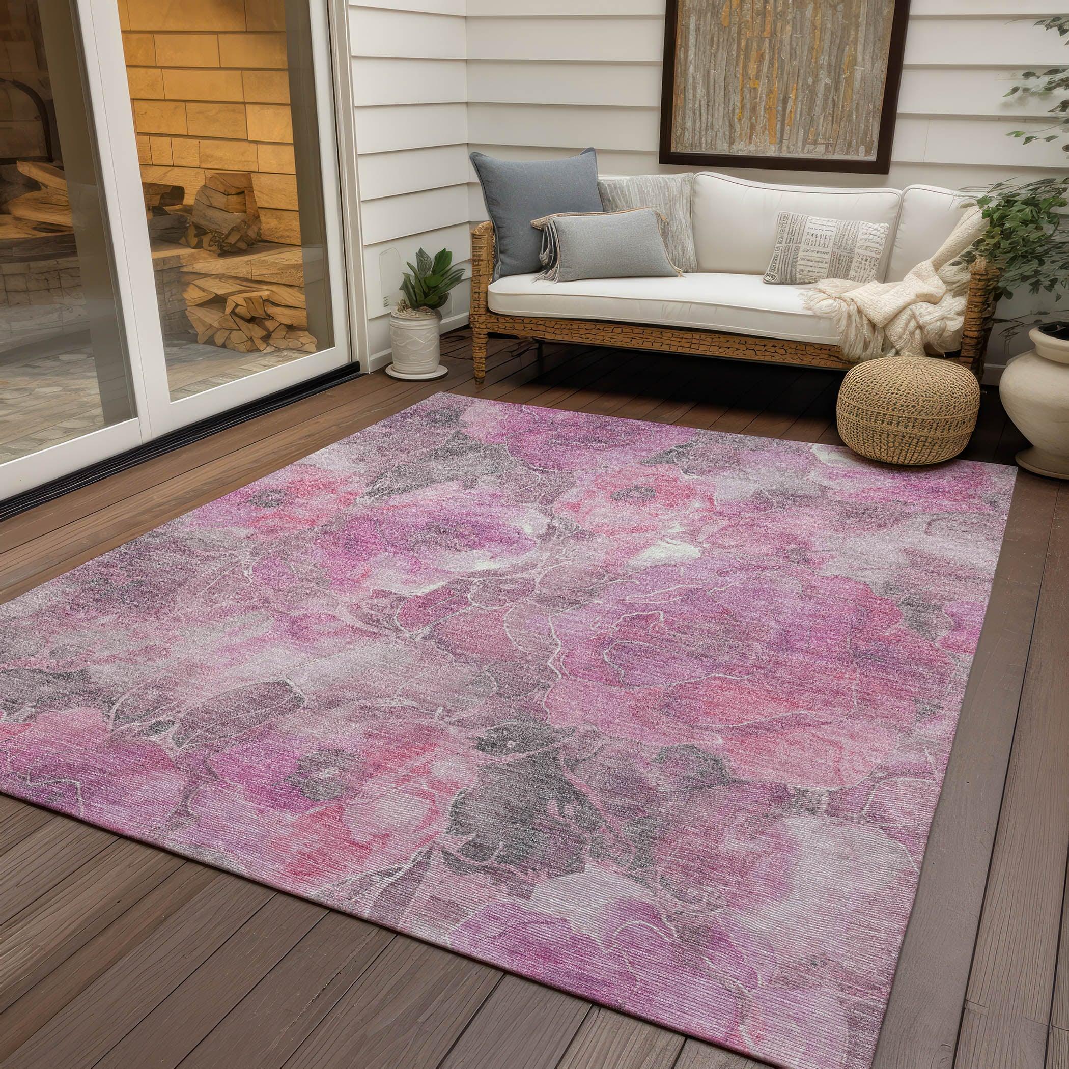Addison Rugs Uraien Pink Washable Indoor-Outdoor Rug