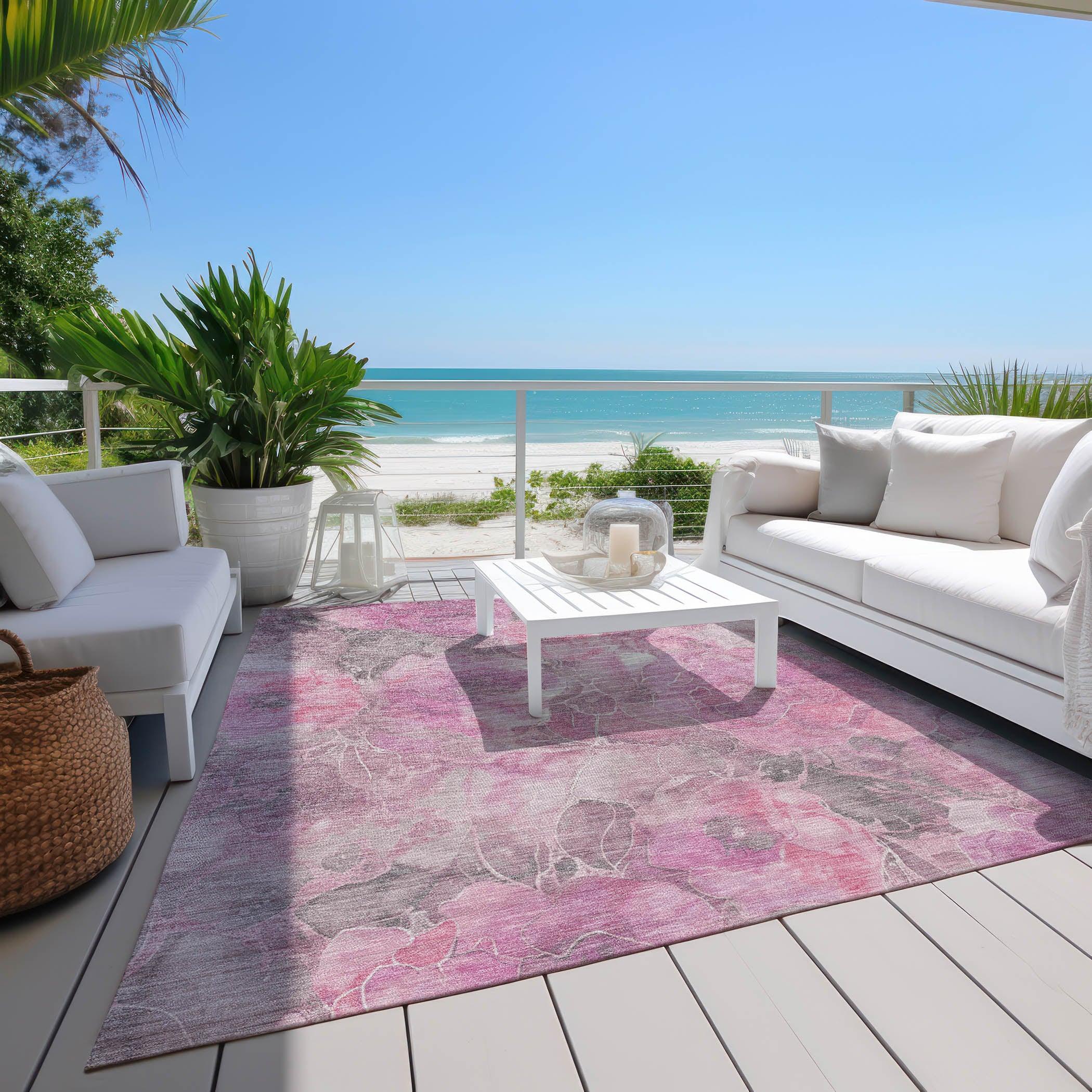 Addison Rugs Uraien Pink Washable Indoor-Outdoor Rug