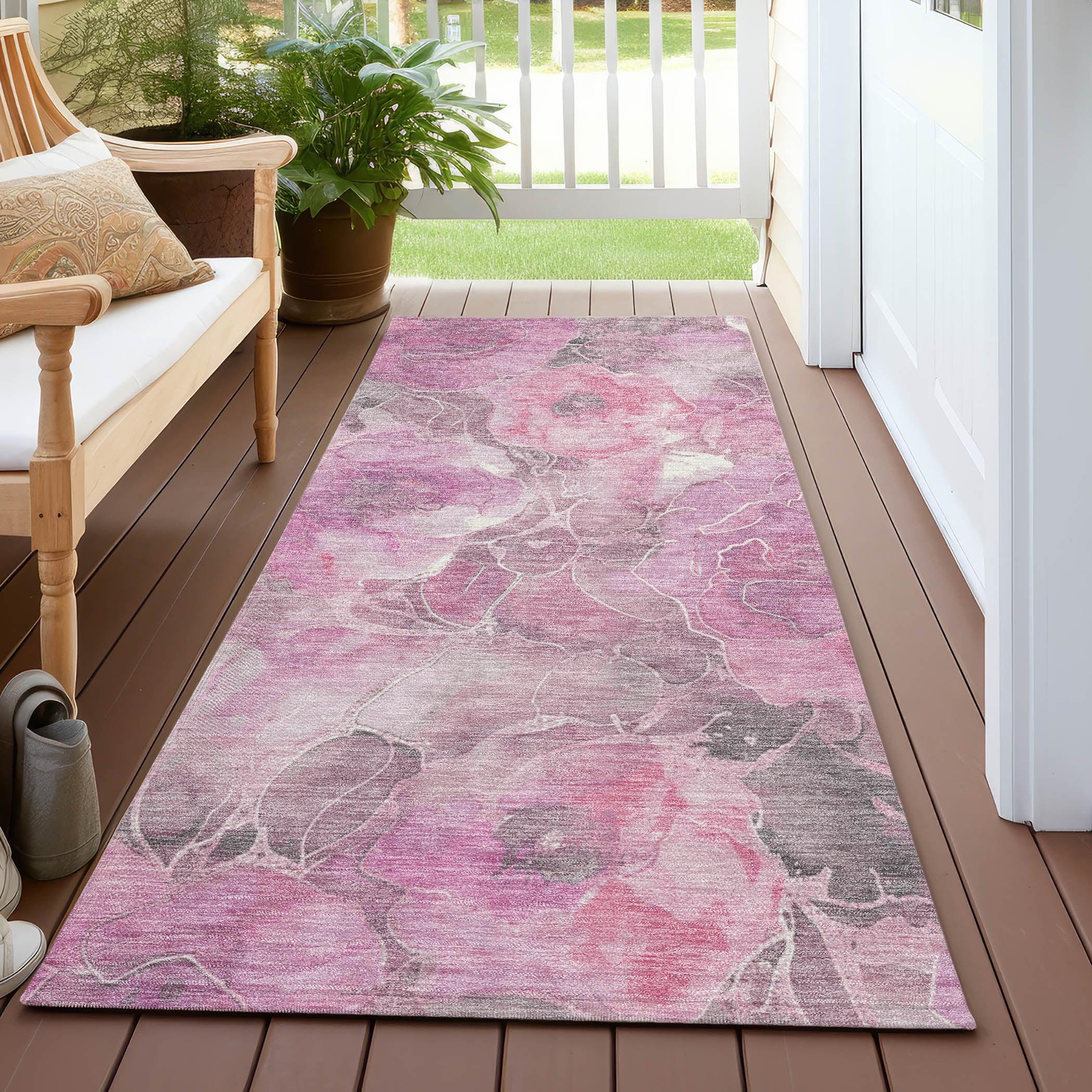 Addison Rugs Uraien Pink Washable Indoor-Outdoor Rug