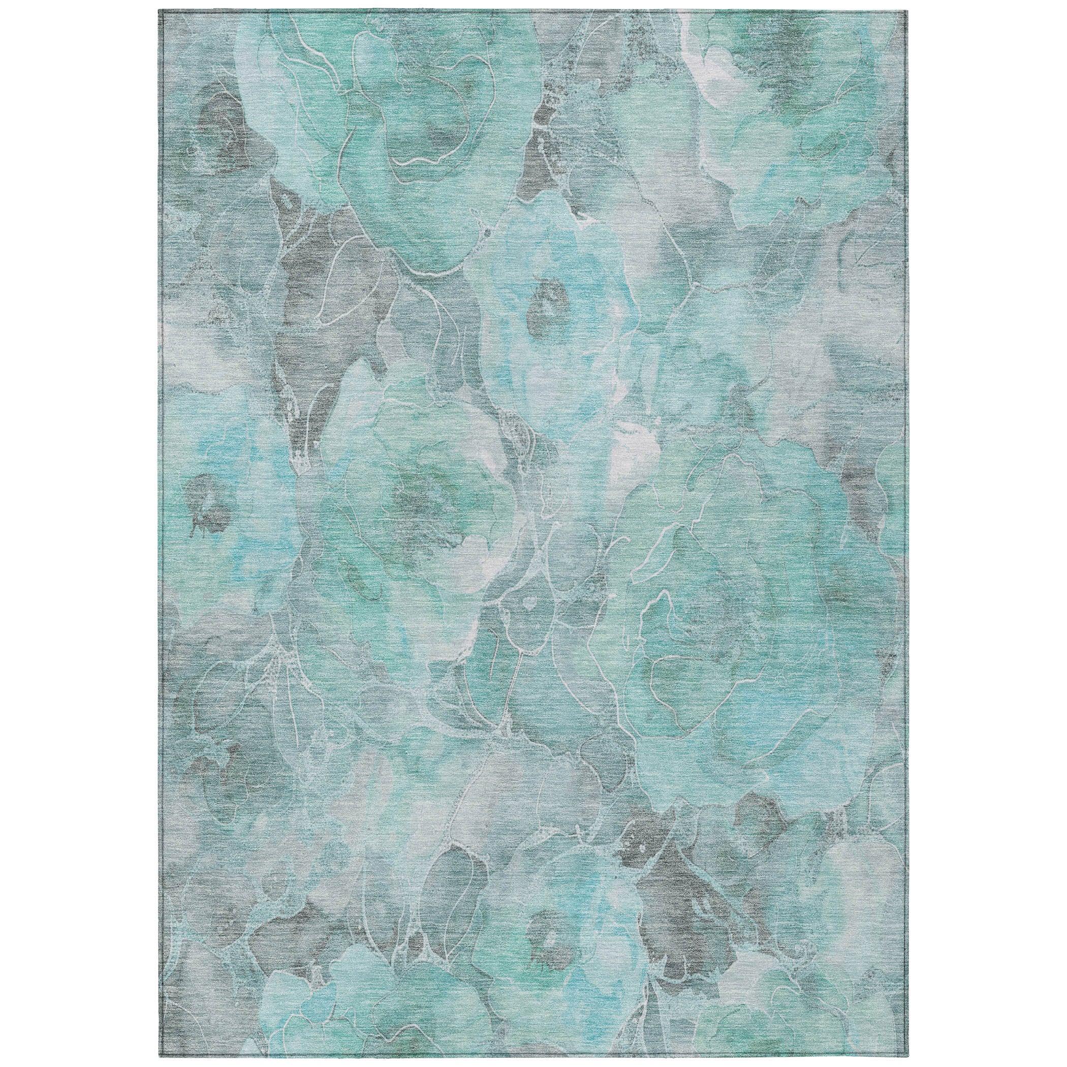 Addison Rugs Uraien Teal Washable Indoor-Outdoor Rug