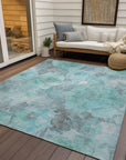 Addison Rugs Uraien Teal Washable Indoor-Outdoor Rug