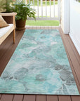 Addison Rugs Uraien Teal Washable Indoor-Outdoor Rug