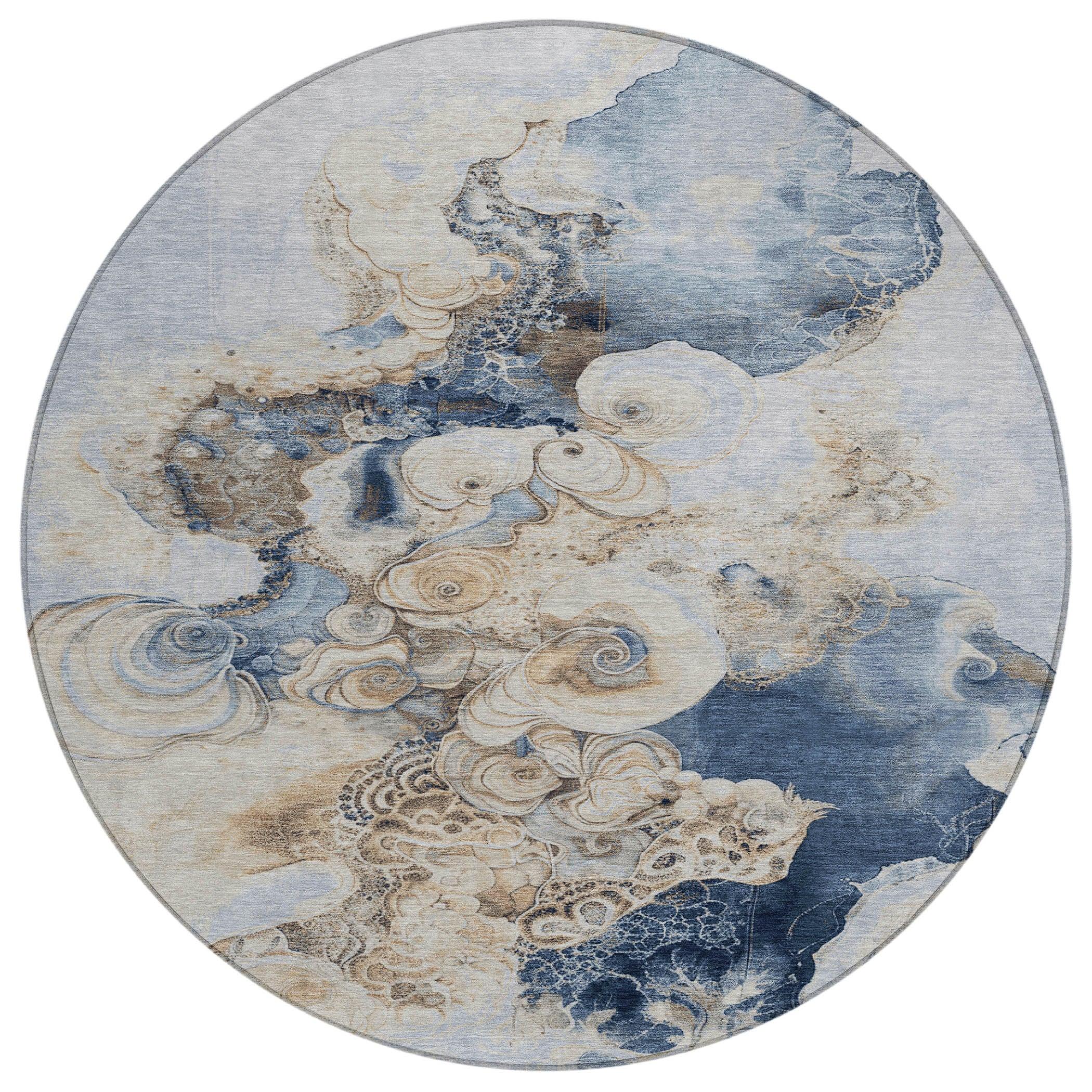 Addison Rugs Uraion Blue Washable Indoor-Outdoor Rug
