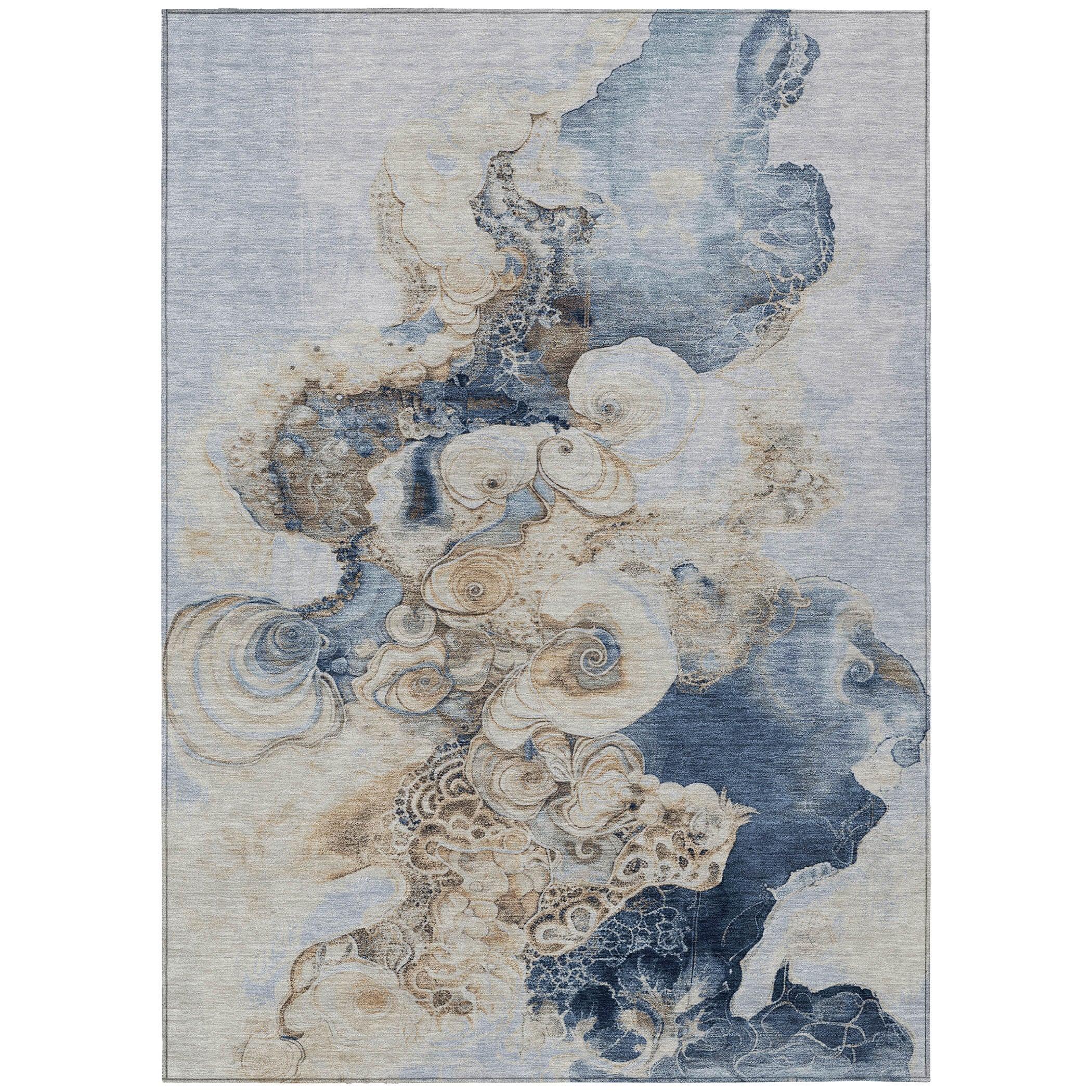 Addison Rugs Uraion Blue Washable Indoor-Outdoor Rug