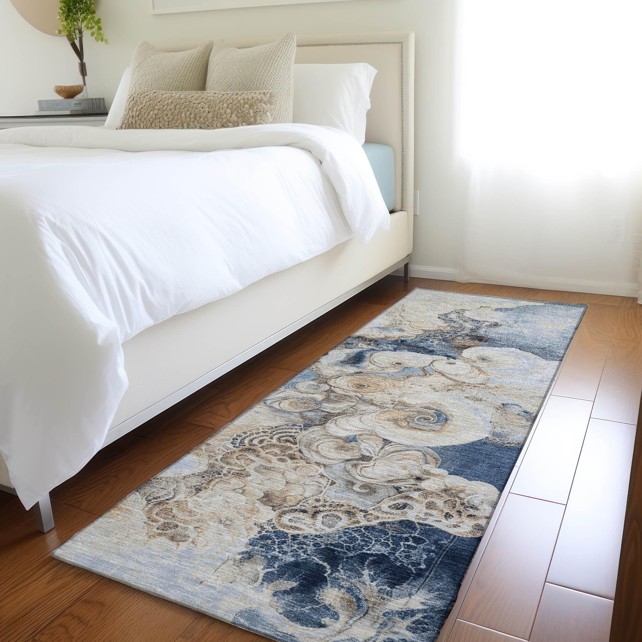 Addison Rugs Uraion Blue Washable Indoor-Outdoor Rug