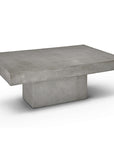 Una Concrete Outdoor Rectangular Coffee Table