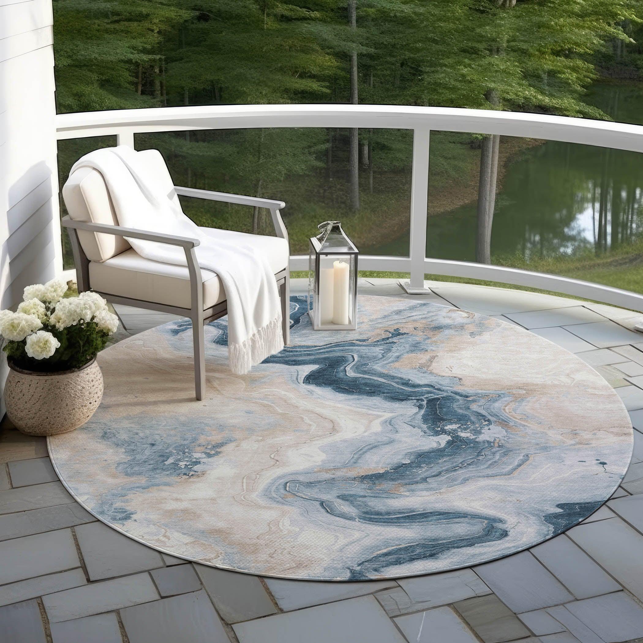 Addison Rugs Vaelain Beige Washable Indoor-Outdoor Rug