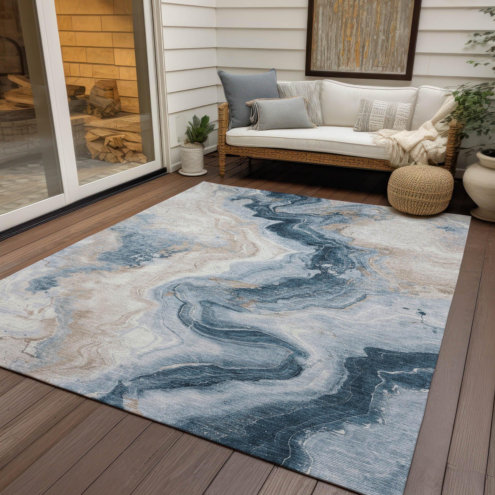 Addison Rugs Vaelain Beige Washable Indoor-Outdoor Rug