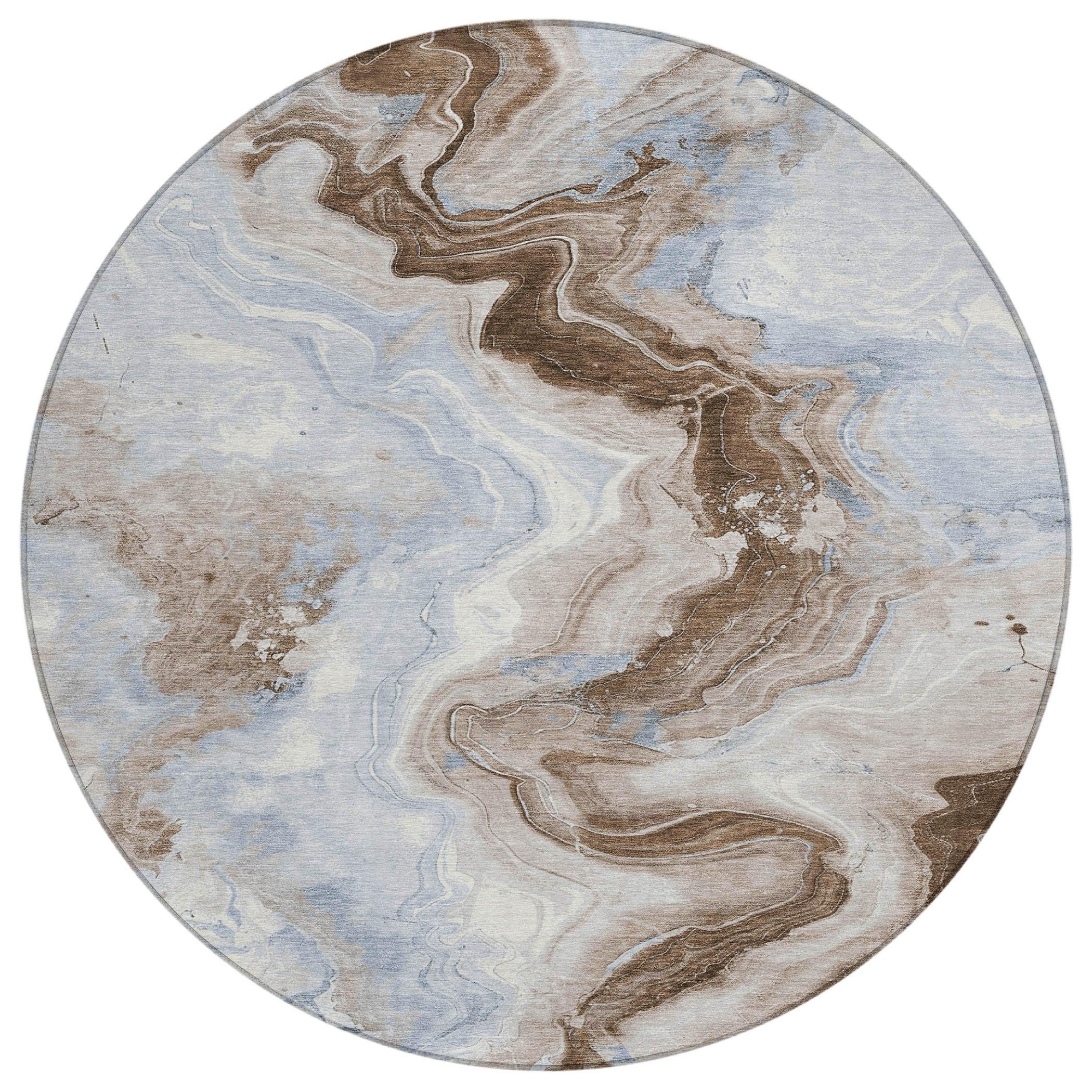 Addison Rugs Vaelain Brown Washable Indoor-Outdoor Rug