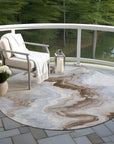 Addison Rugs Vaelain Brown Washable Indoor-Outdoor Rug