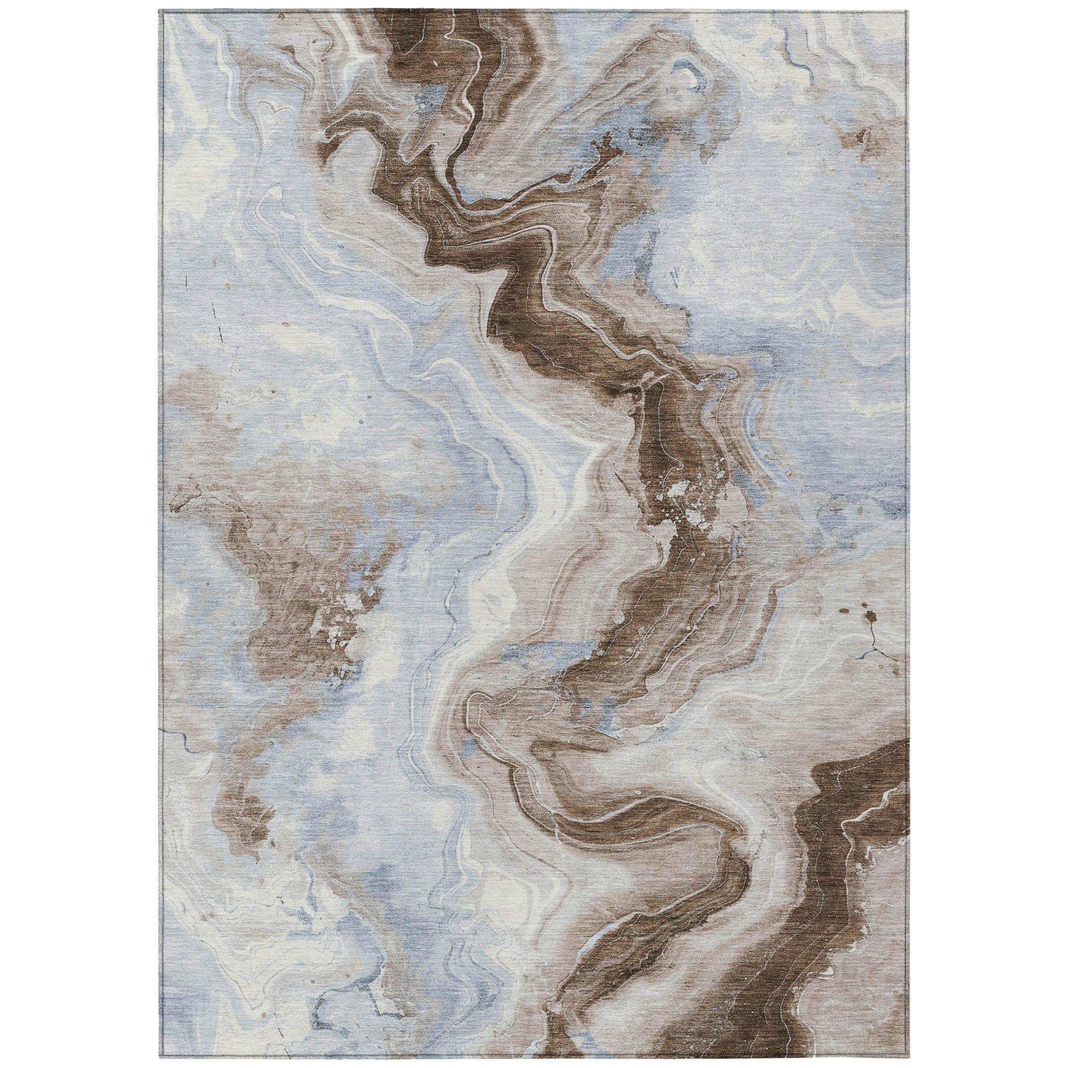 Addison Rugs Vaelain Brown Washable Indoor-Outdoor Rug
