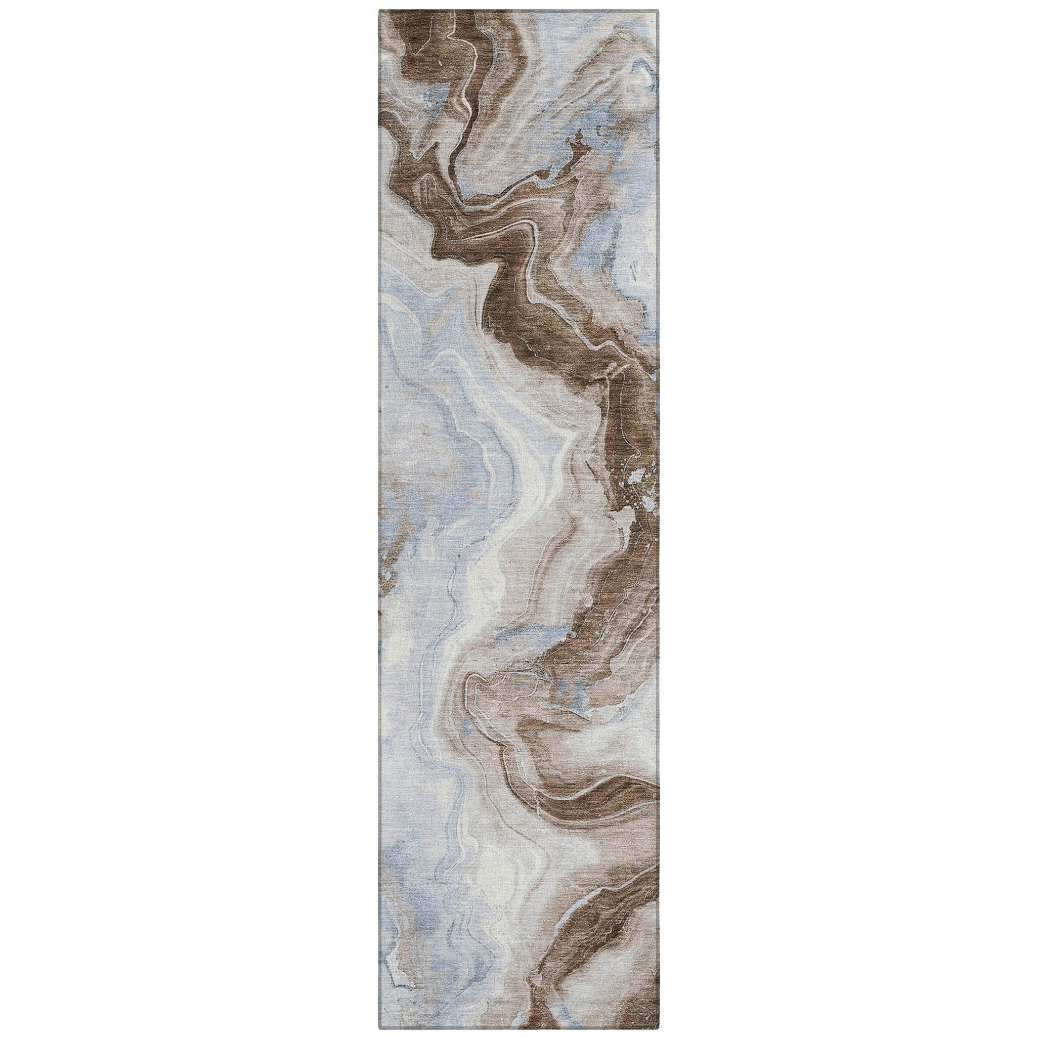 Addison Rugs Vaelain Brown Washable Indoor-Outdoor Rug