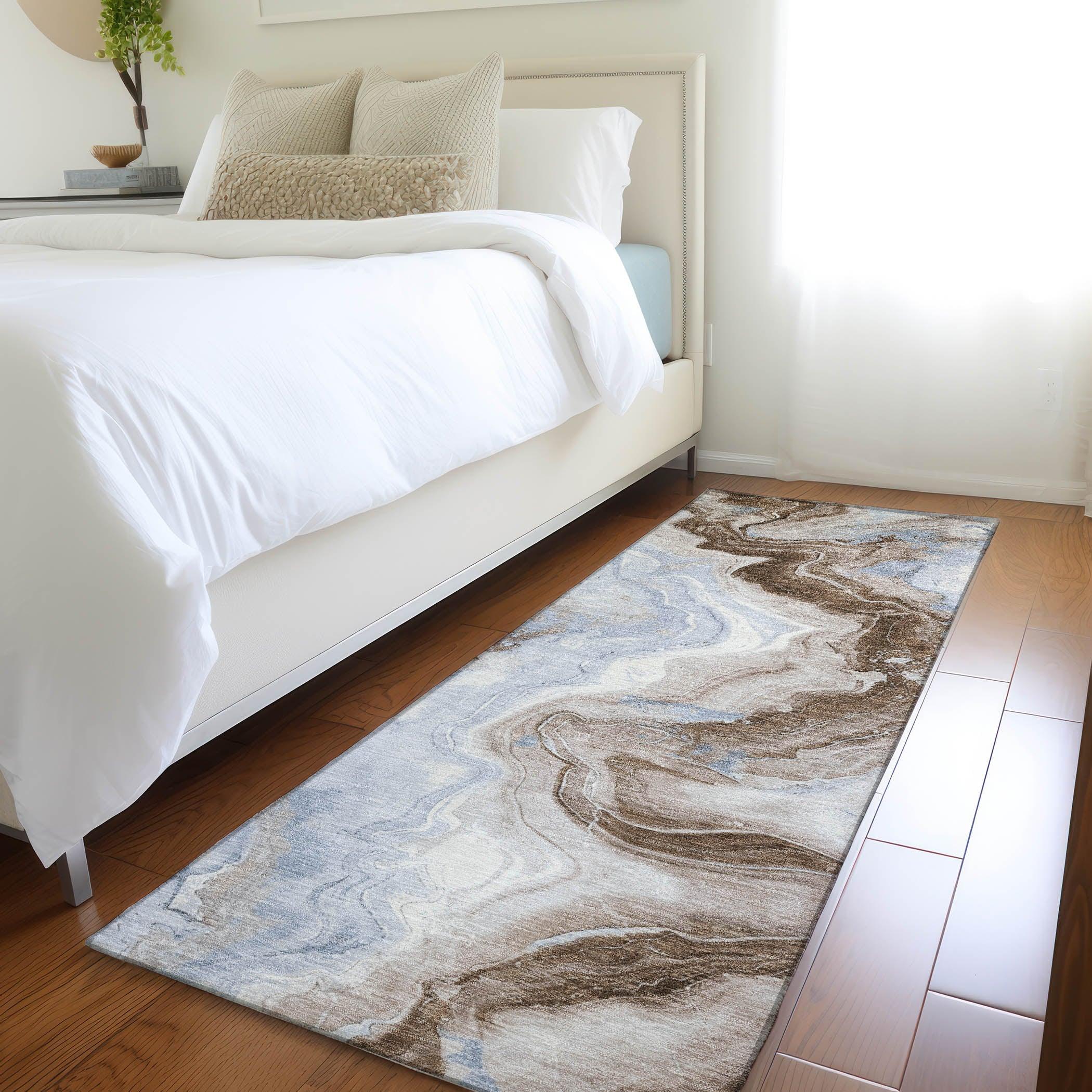 Addison Rugs Vaelain Brown Washable Indoor-Outdoor Rug