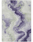 Addison Rugs Vaelain Purple Washable Indoor-Outdoor Rug