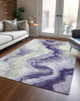Addison Rugs Vaelain Purple Washable Indoor-Outdoor Rug