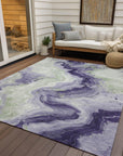 Addison Rugs Vaelain Purple Washable Indoor-Outdoor Rug