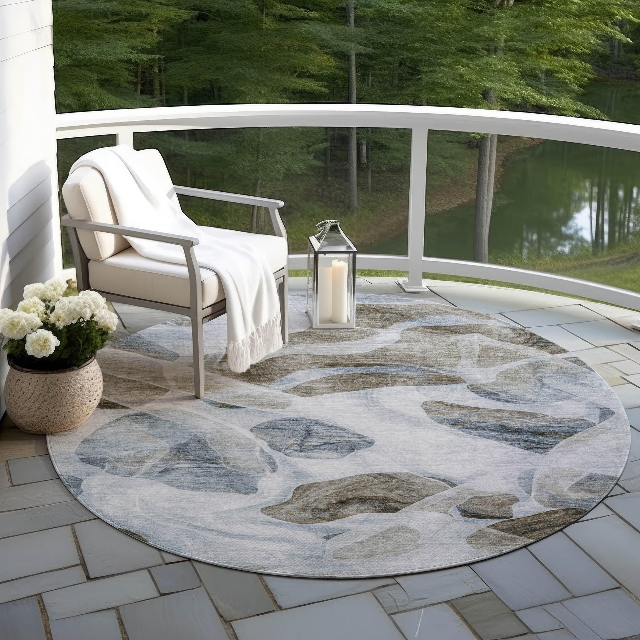 Addison Rugs Vaelanor Blue Washable Indoor-Outdoor Rug