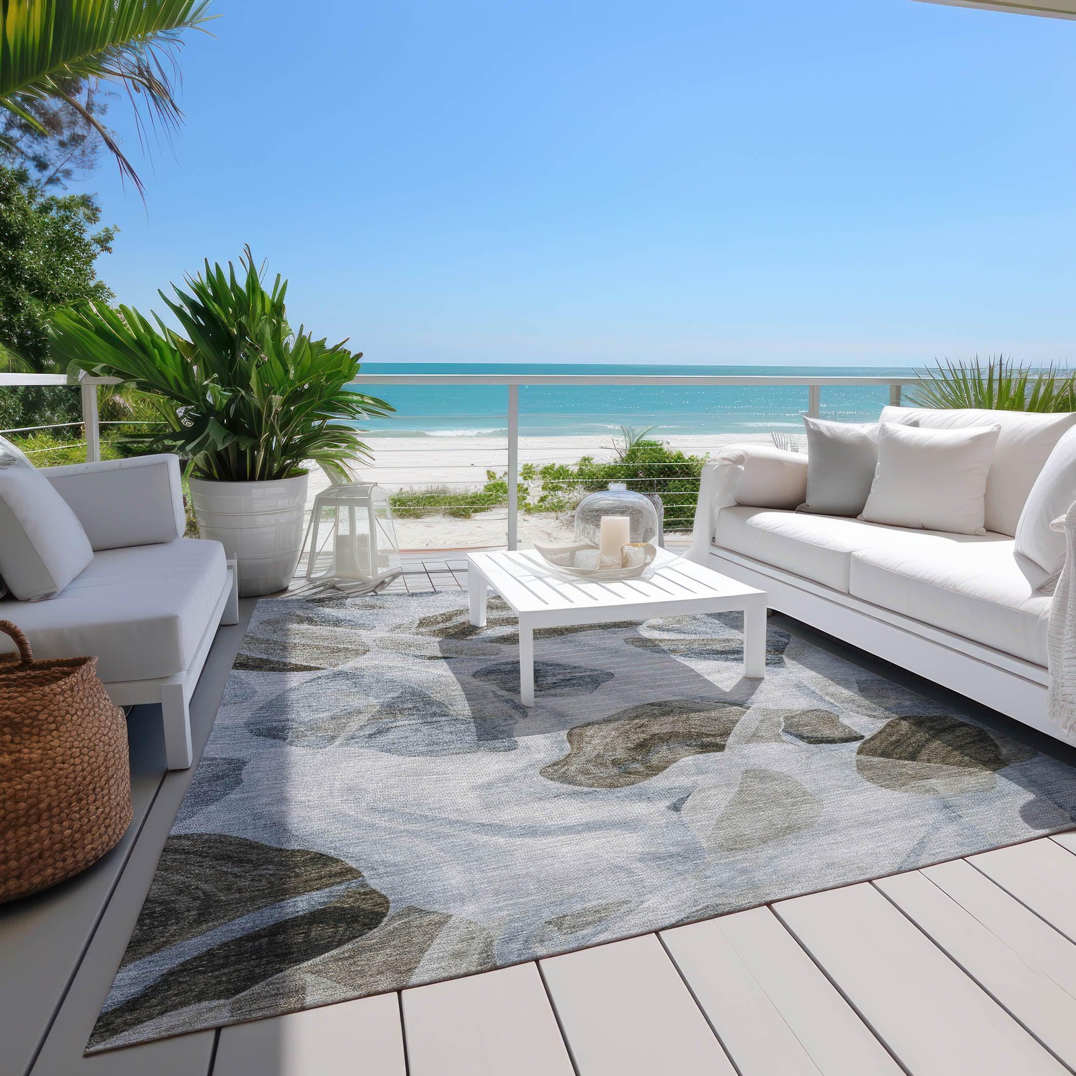 Addison Rugs Vaelanor Blue Washable Indoor-Outdoor Rug