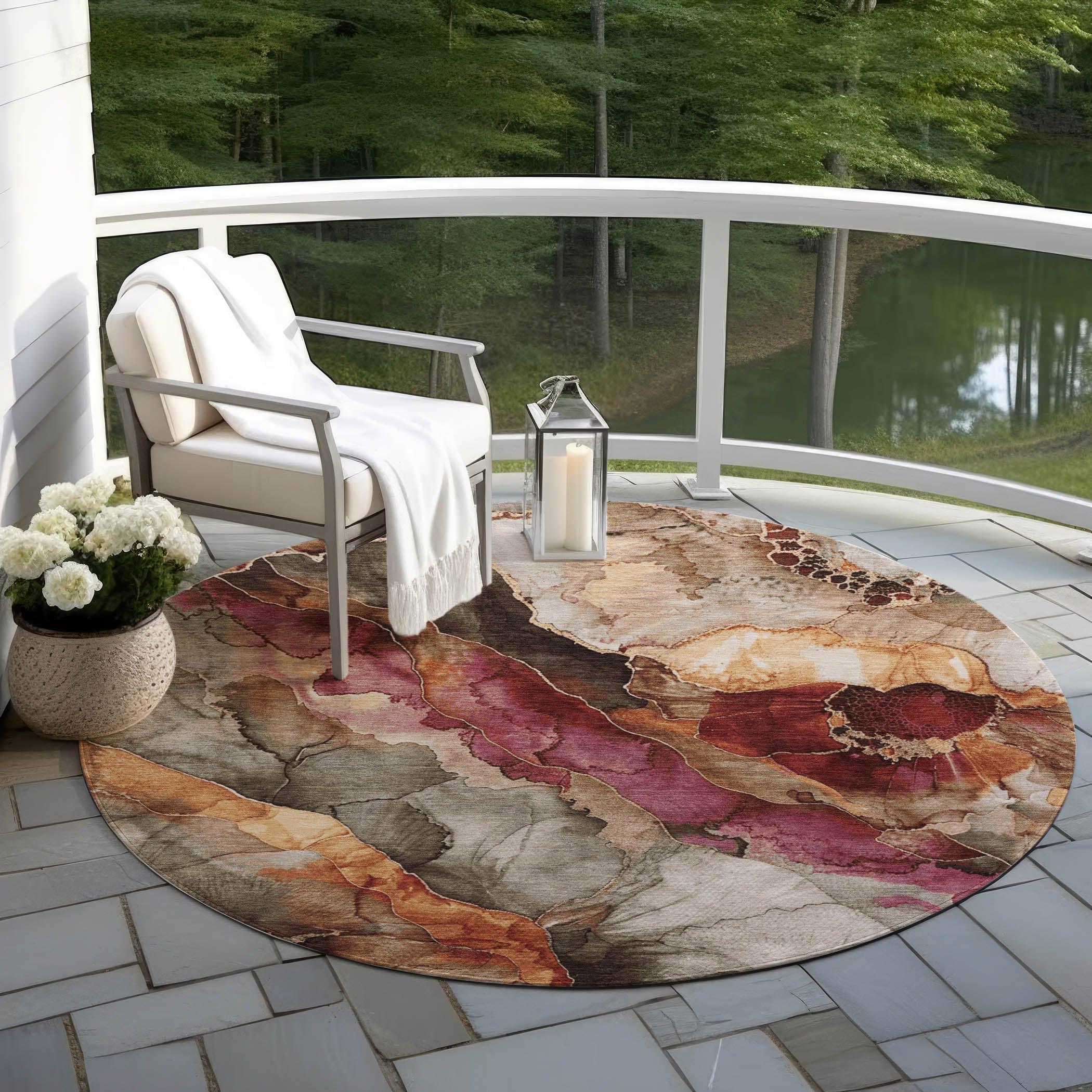 Addison Rugs Vaelara Brown Washable Indoor-Outdoor Rug