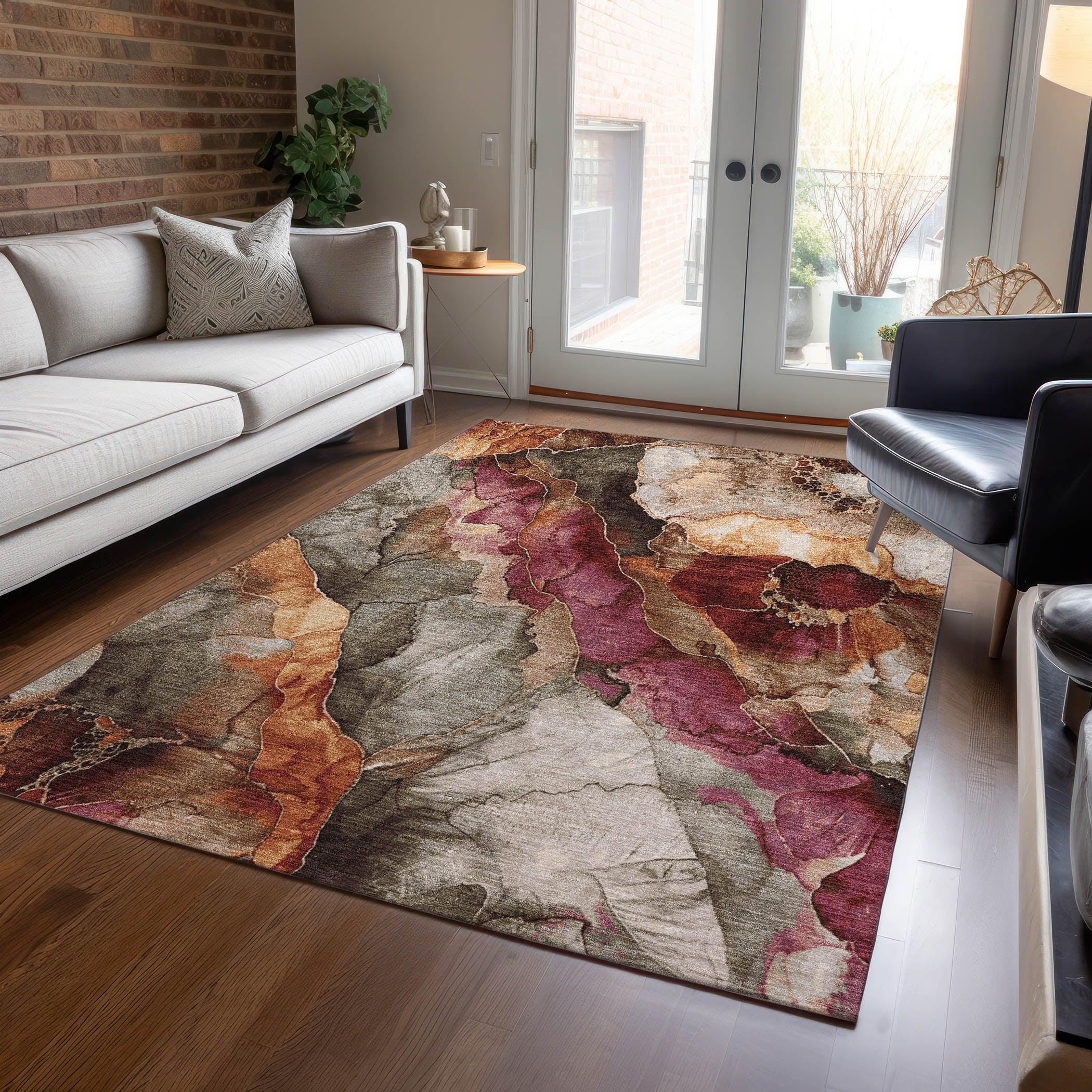 Addison Rugs Vaelara Brown Washable Indoor-Outdoor Rug