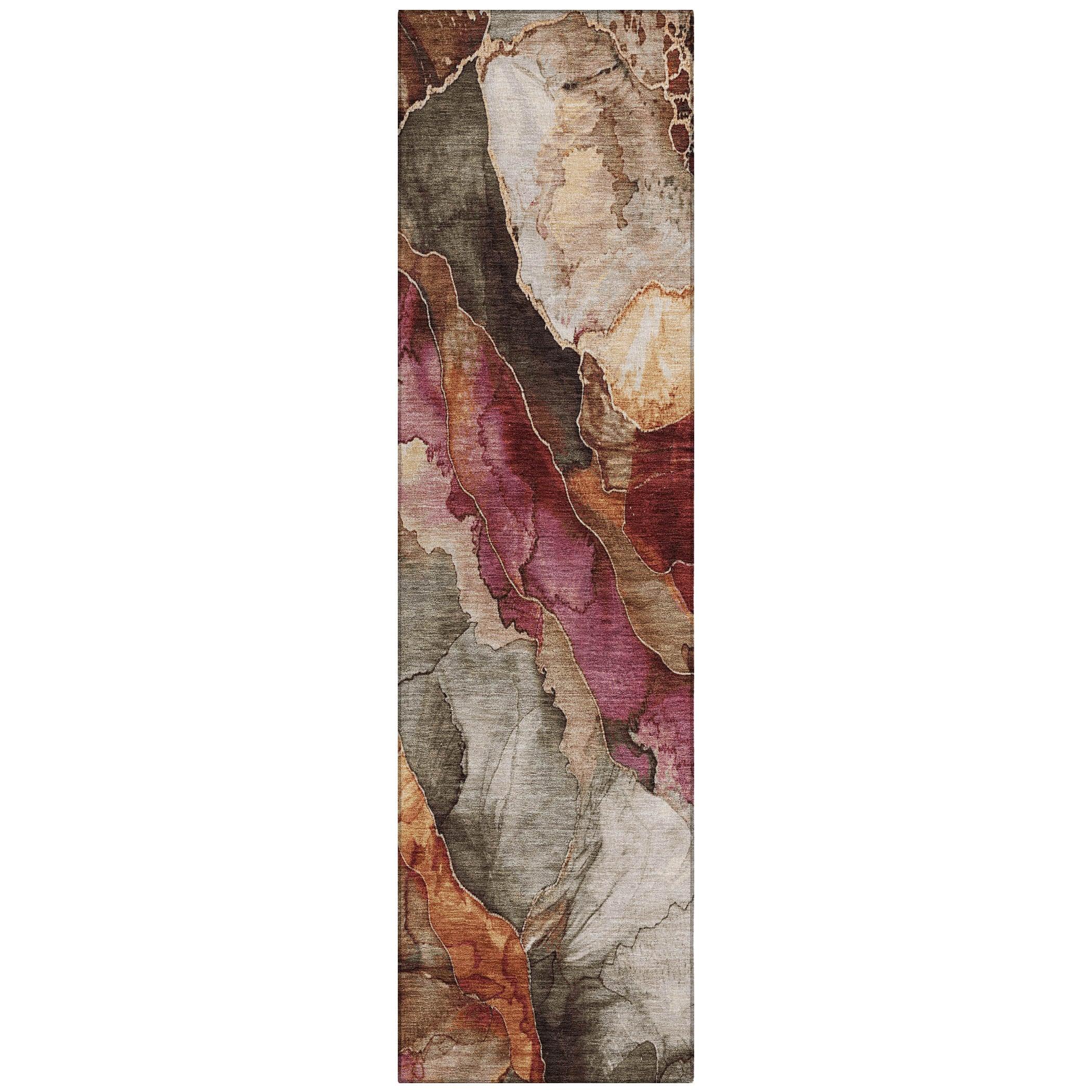 Addison Rugs Vaelara Brown Washable Indoor-Outdoor Rug