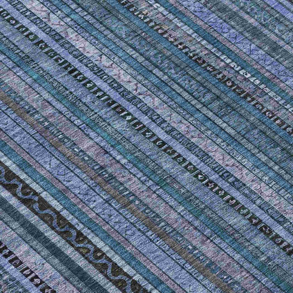 LOOMLAN Rugs Velatrix Blue Washable Indoor-Outdoor Rug