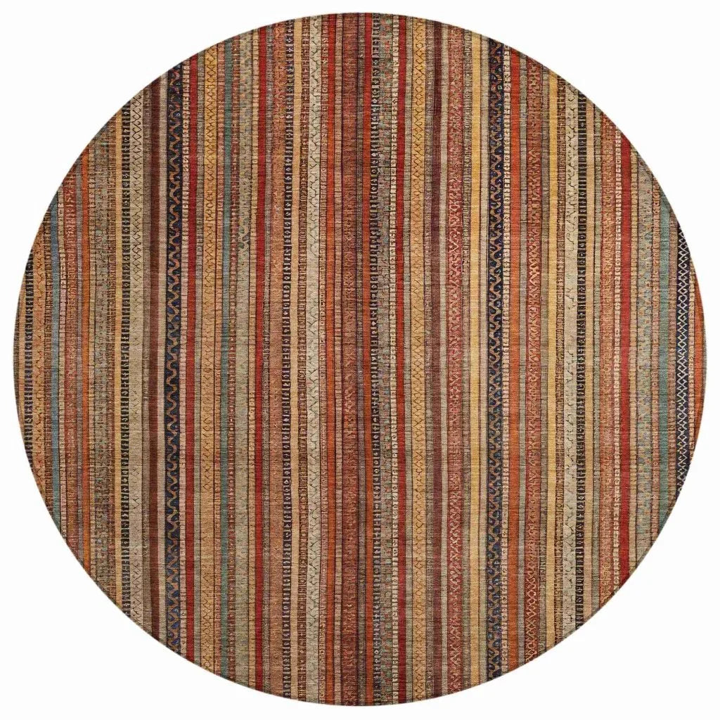 LOOMLAN Rugs Velatrix Orange Washable Indoor-Outdoor Rug