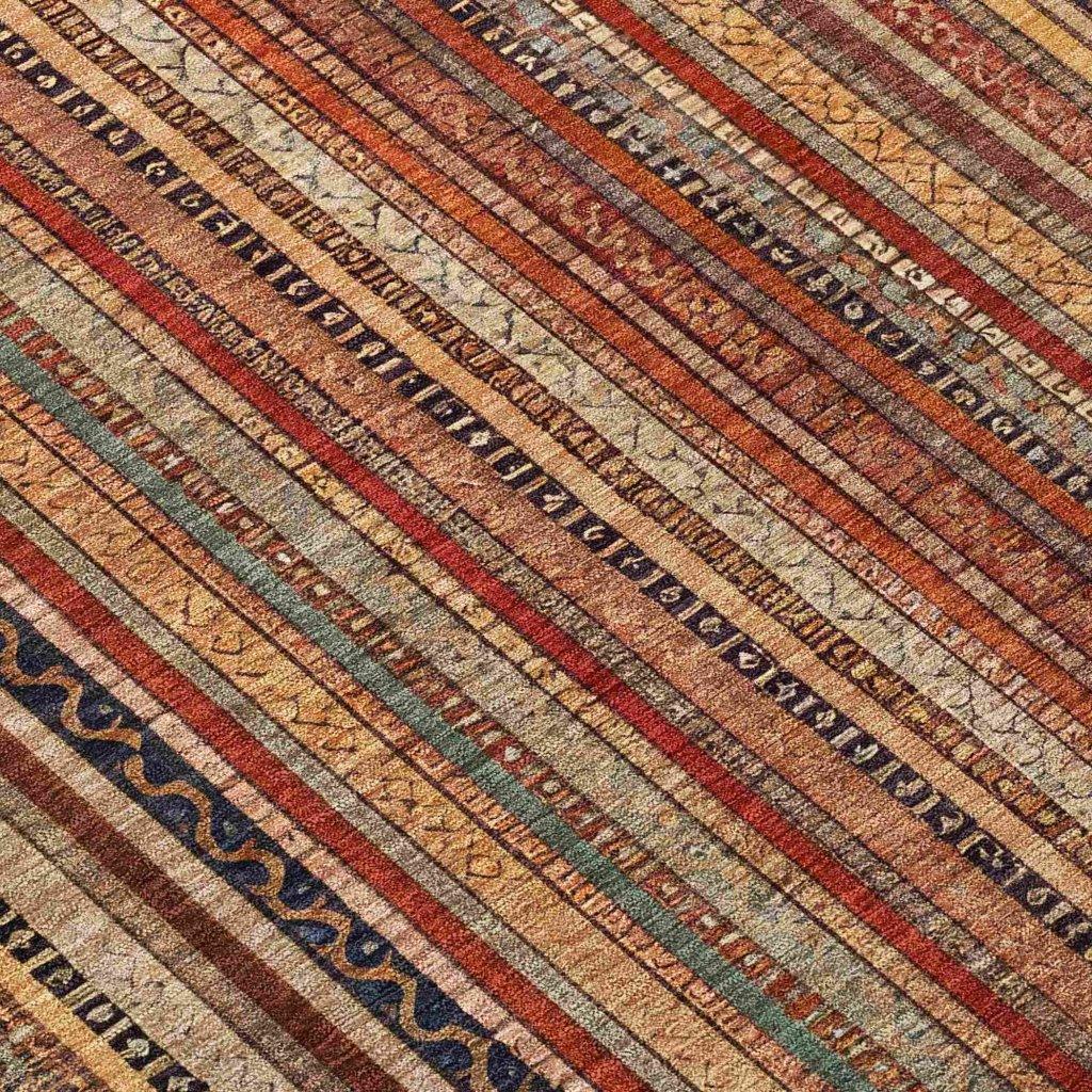 LOOMLAN Rugs Velatrix Orange Washable Indoor-Outdoor Rug