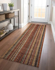 LOOMLAN Rugs Velatrix Orange Washable Indoor-Outdoor Rug