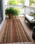 LOOMLAN Rugs Velatrix Orange Washable Indoor-Outdoor Rug
