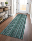 LOOMLAN Rugs Velatrix Teal Washable Indoor-Outdoor Rug