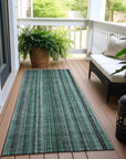 LOOMLAN Rugs Velatrix Teal Washable Indoor-Outdoor Rug
