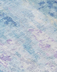 LOOMLAN Rugs Verentha Blue Washable Indoor-Outdoor Rug