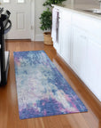 LOOMLAN Rugs Verentha Blue Washable Indoor-Outdoor Rug