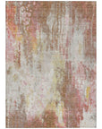 LOOMLAN Rugs Verentha Brown Washable Indoor-Outdoor Rug