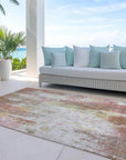 LOOMLAN Rugs Verentha Brown Washable Indoor-Outdoor Rug