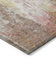 LOOMLAN Rugs Verentha Brown Washable Indoor-Outdoor Rug