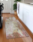 LOOMLAN Rugs Verentha Brown Washable Indoor-Outdoor Rug