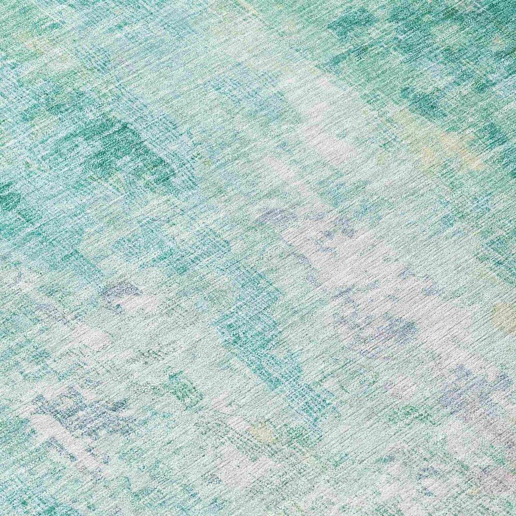 LOOMLAN Rugs Verentha Teal Washable Indoor-Outdoor Rug